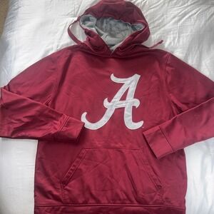 Alabama Crimson Tide Mens M Hoodie Sweatshirt Kangaroo‎ Pocket Embroidered Logo